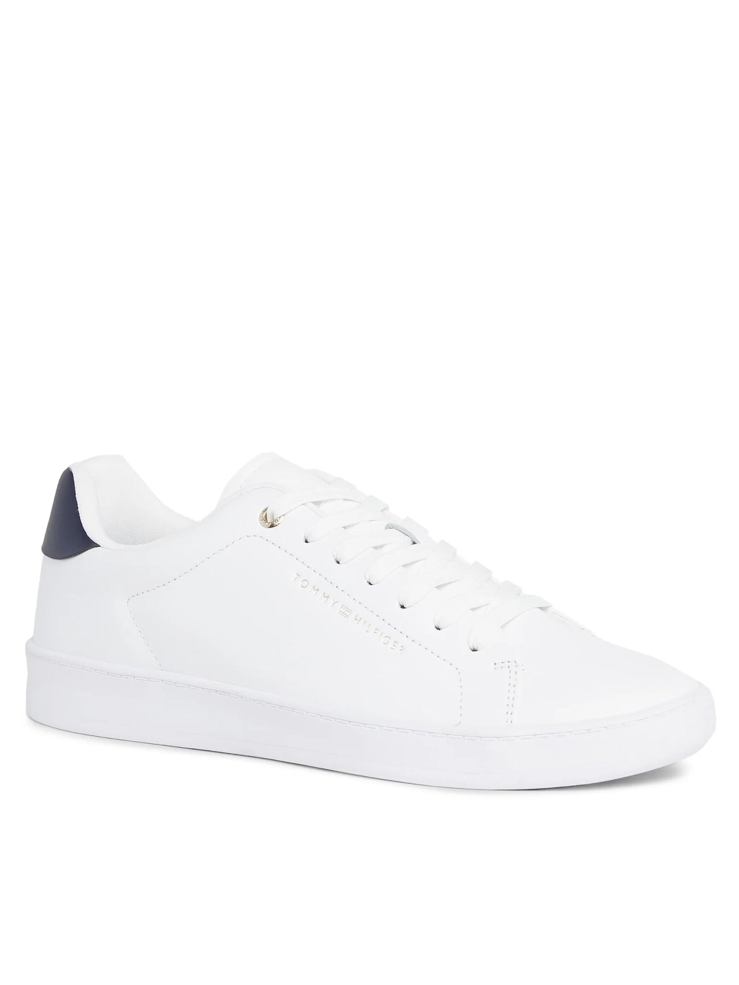 Tommy Hilfiger Contrast Heel Leather Cupsole Trainers