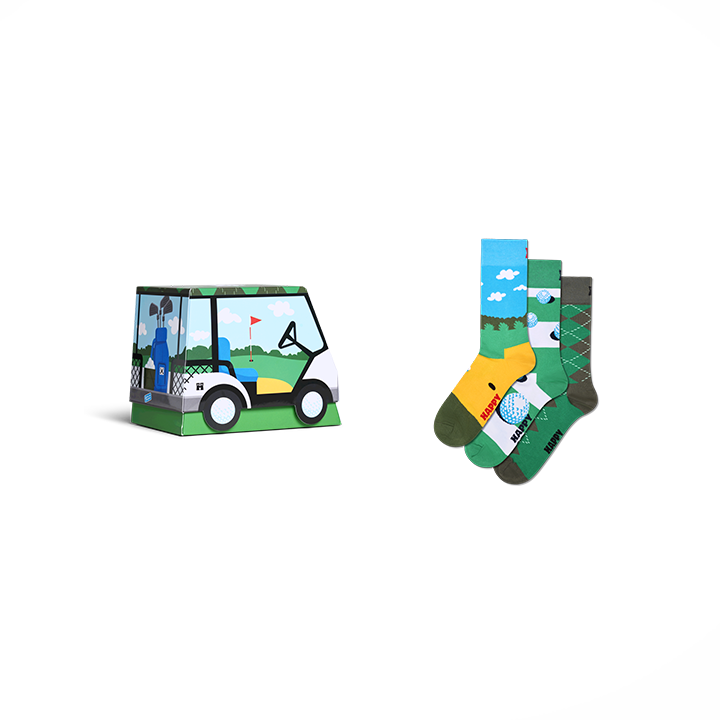 Happy Socks 3-Pack Golf Socks Gift Set
