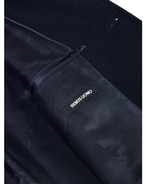 Remus Uomo Jonah Overcoat – Navy