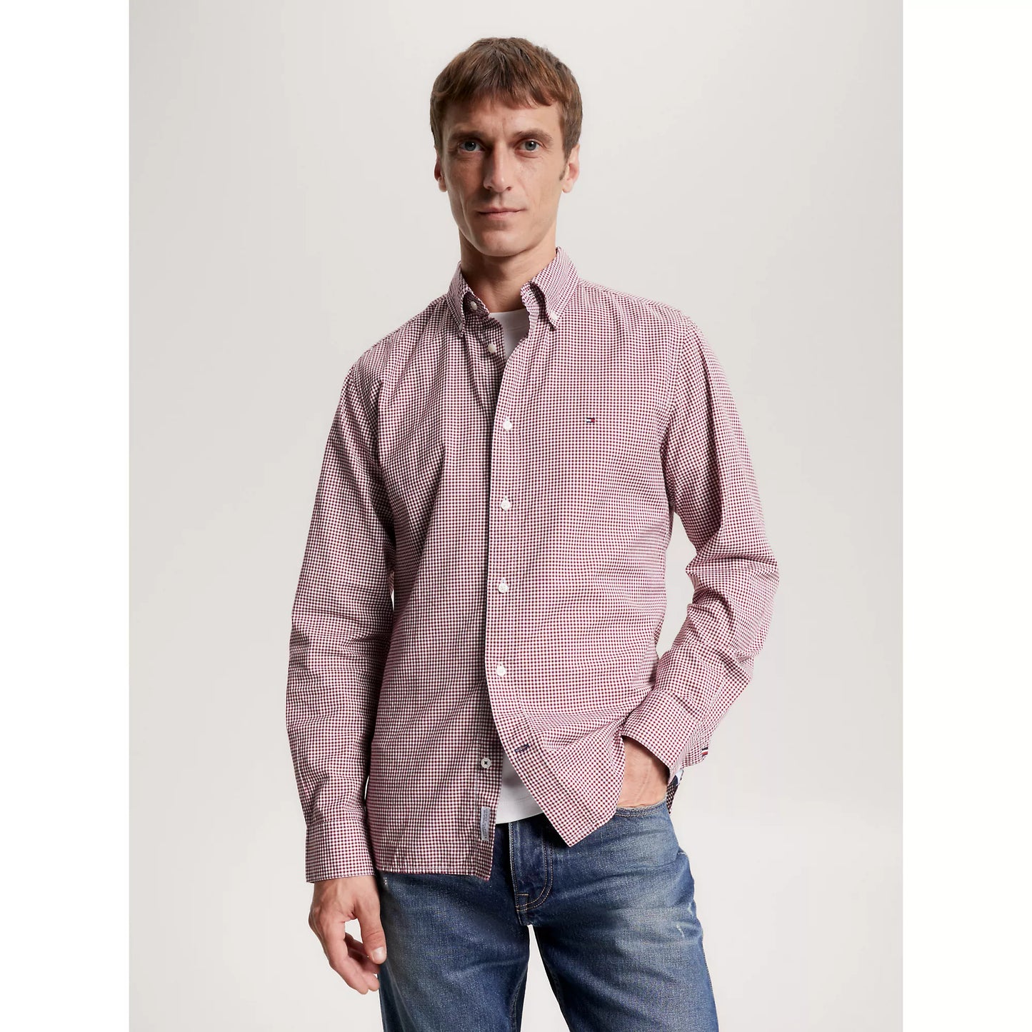 Tommy Hilfiger Natural Soft Flex Gingham Shirt