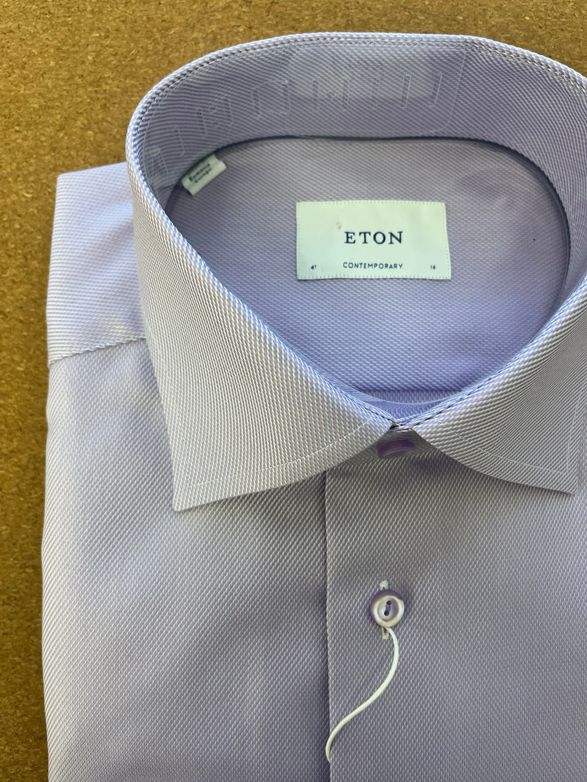Eton Semi Solid Twill SHirt – Light Purple