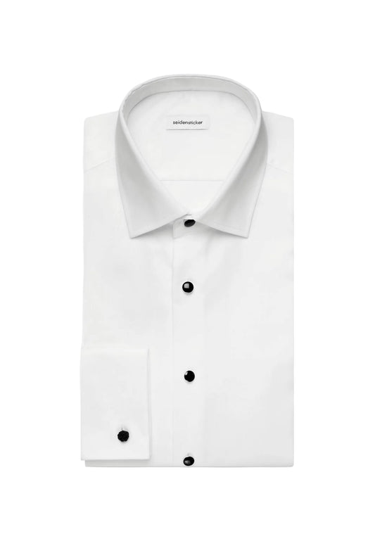 Seidensticker Slim Tuxedo Shirt Uni - White