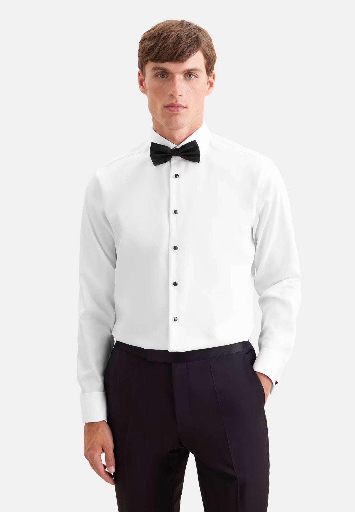 Seidensticker Slim Tuxedo Shirt Uni - White