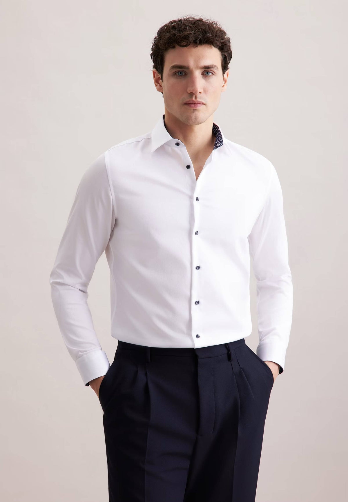 Seidensticker Slim Business Shirt Uni - White