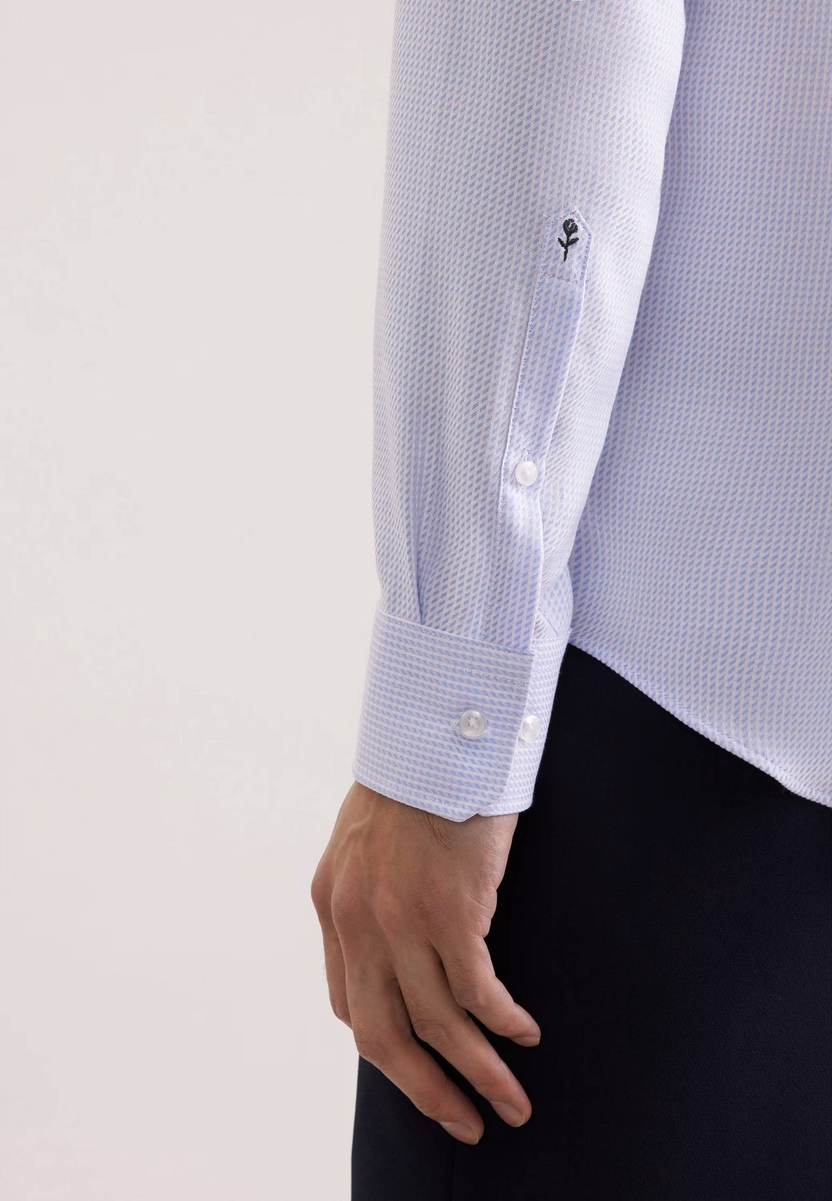 Seidensticker Slim Business Shirt Structure - Rosa
