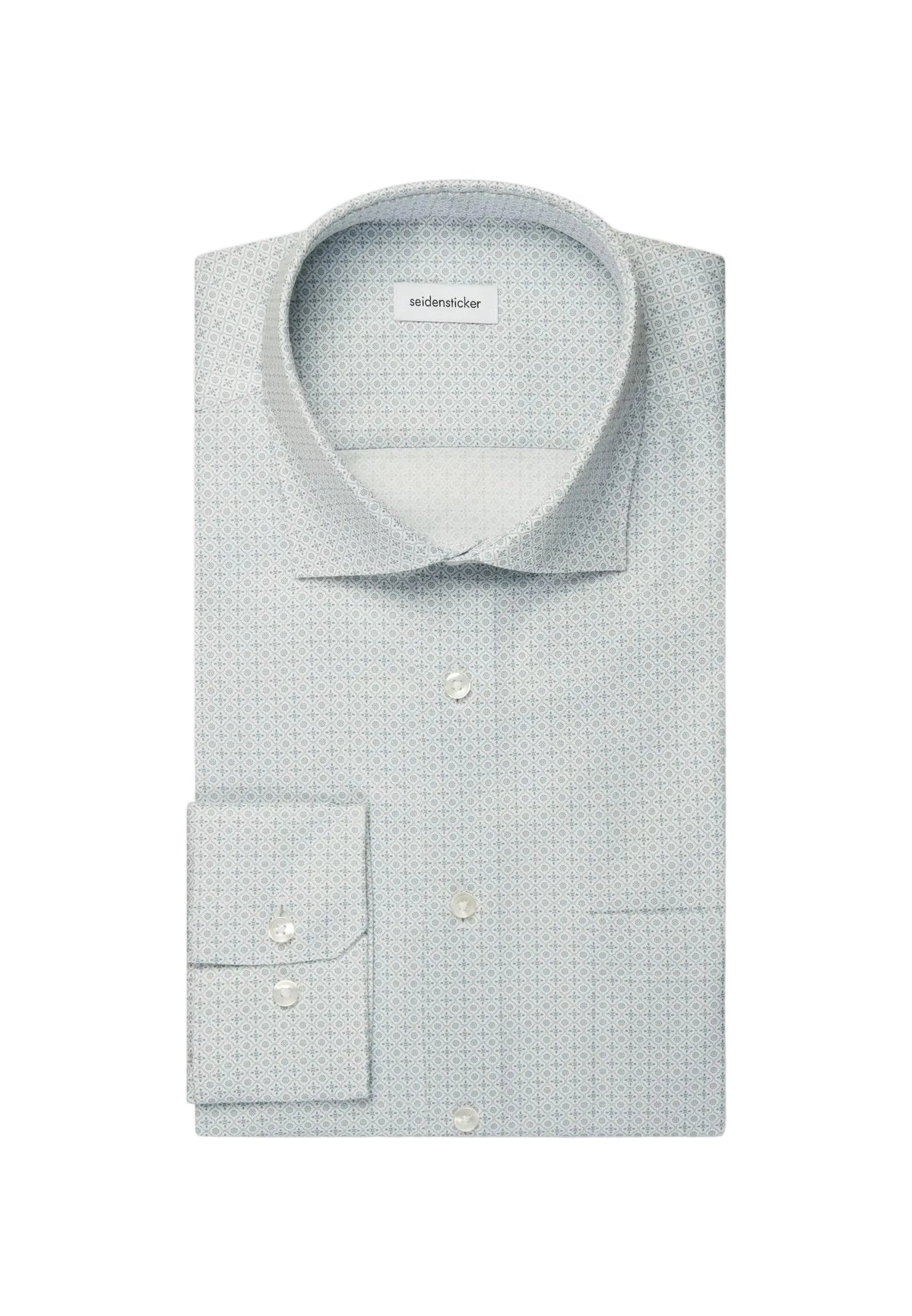 Seidensticker Regular Business Shirt Print - Green