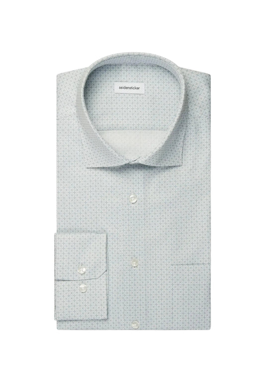 Seidensticker Regular Business Shirt Print - Green