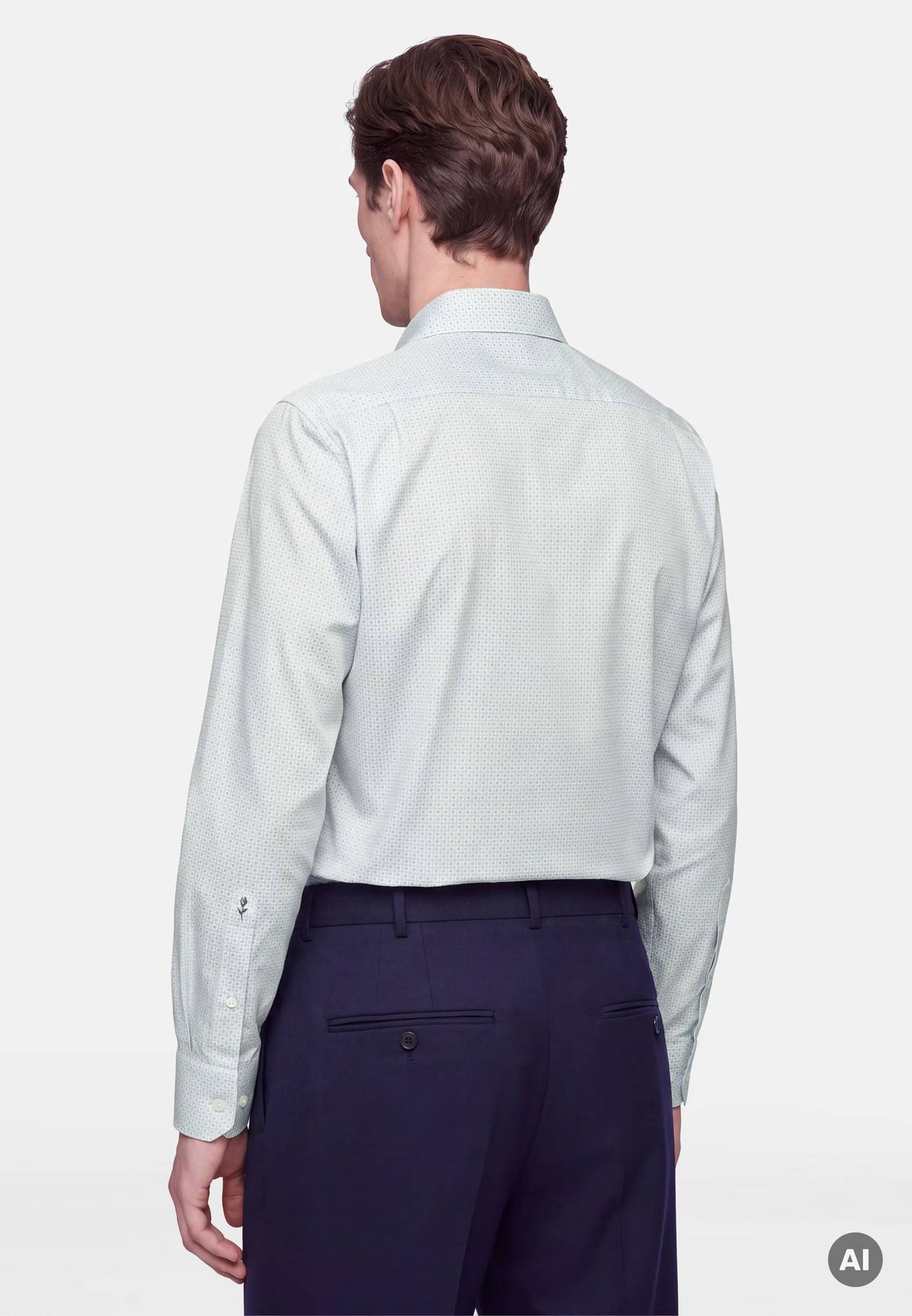 Seidensticker Regular Business Shirt Print - Green