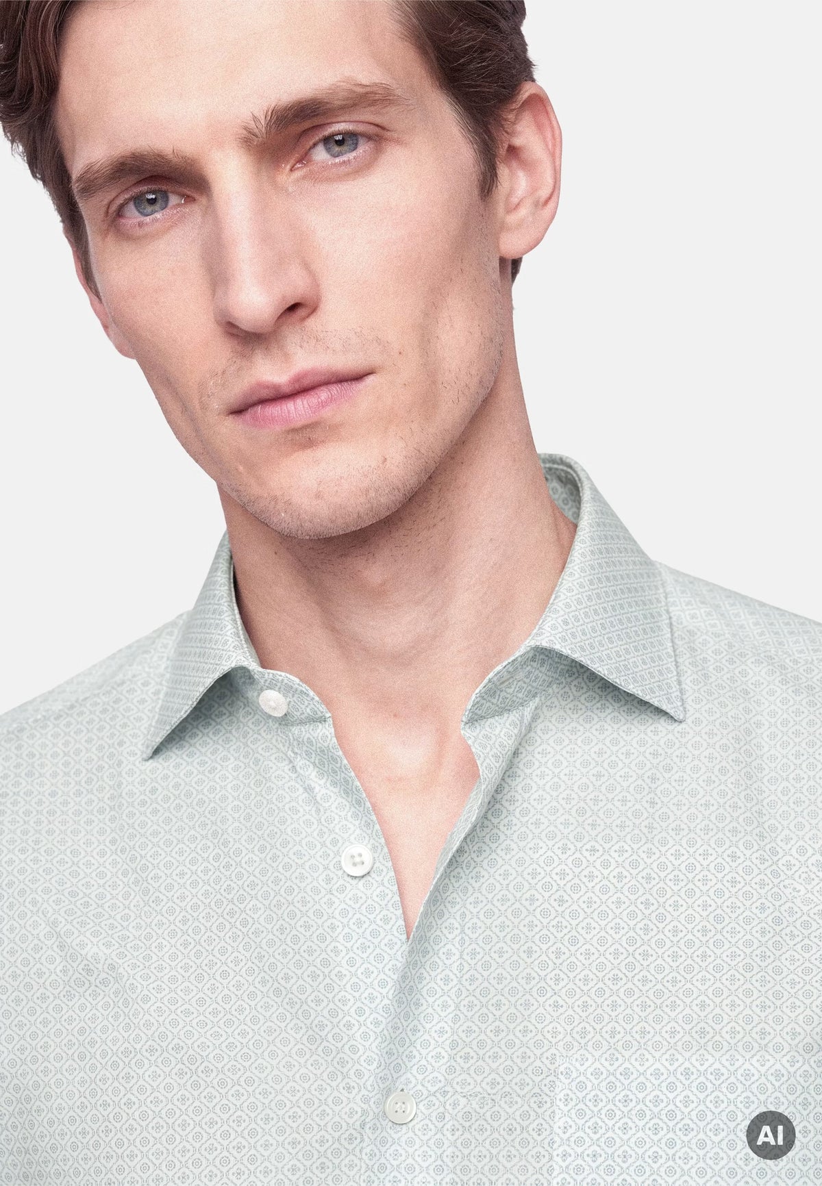 Seidensticker Regular Business Shirt Print - Green