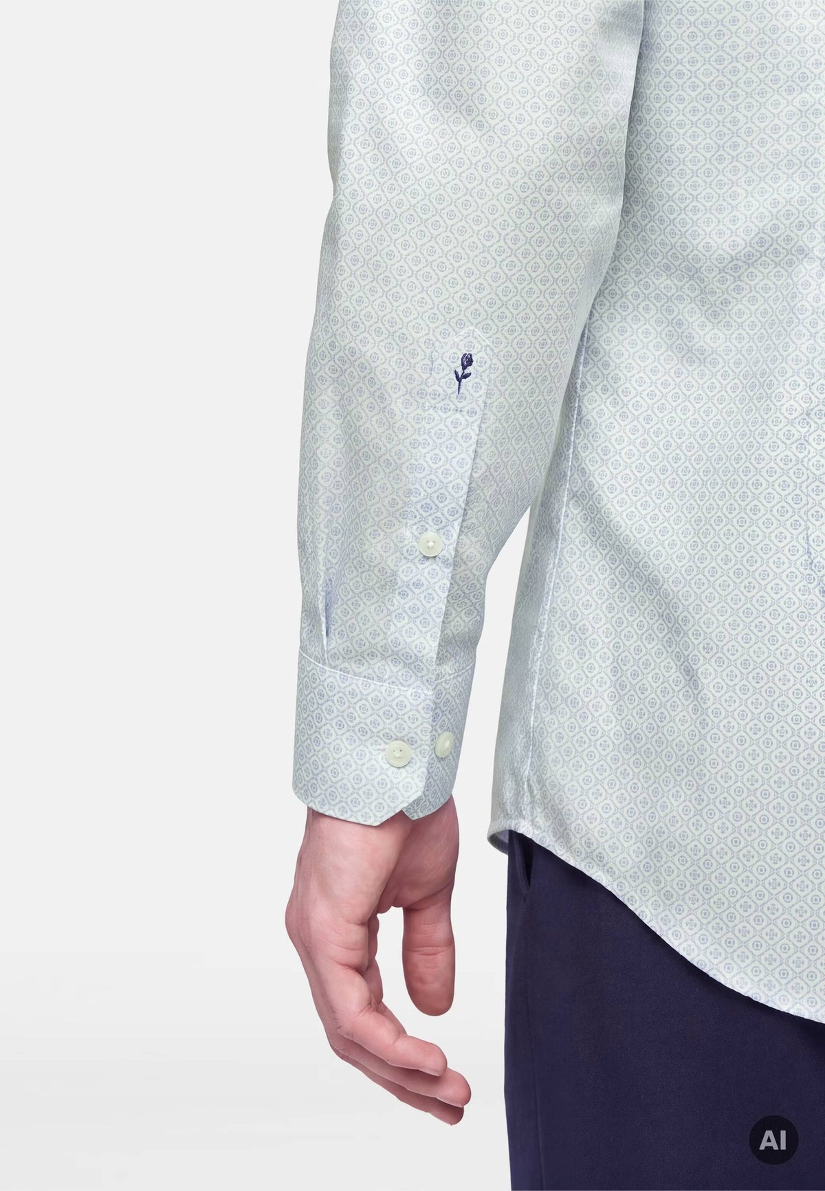 Seidensticker Regular Business Shirt Print - Green