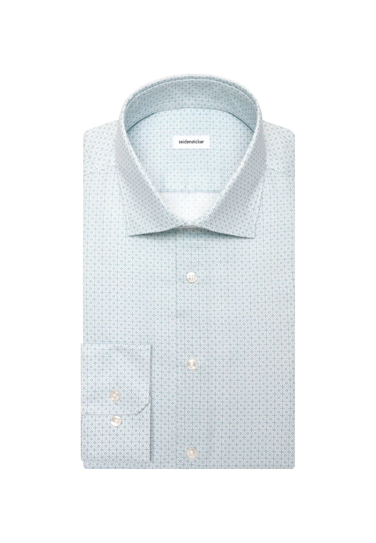 Seidensticker Slim Business Shirt Print - Green