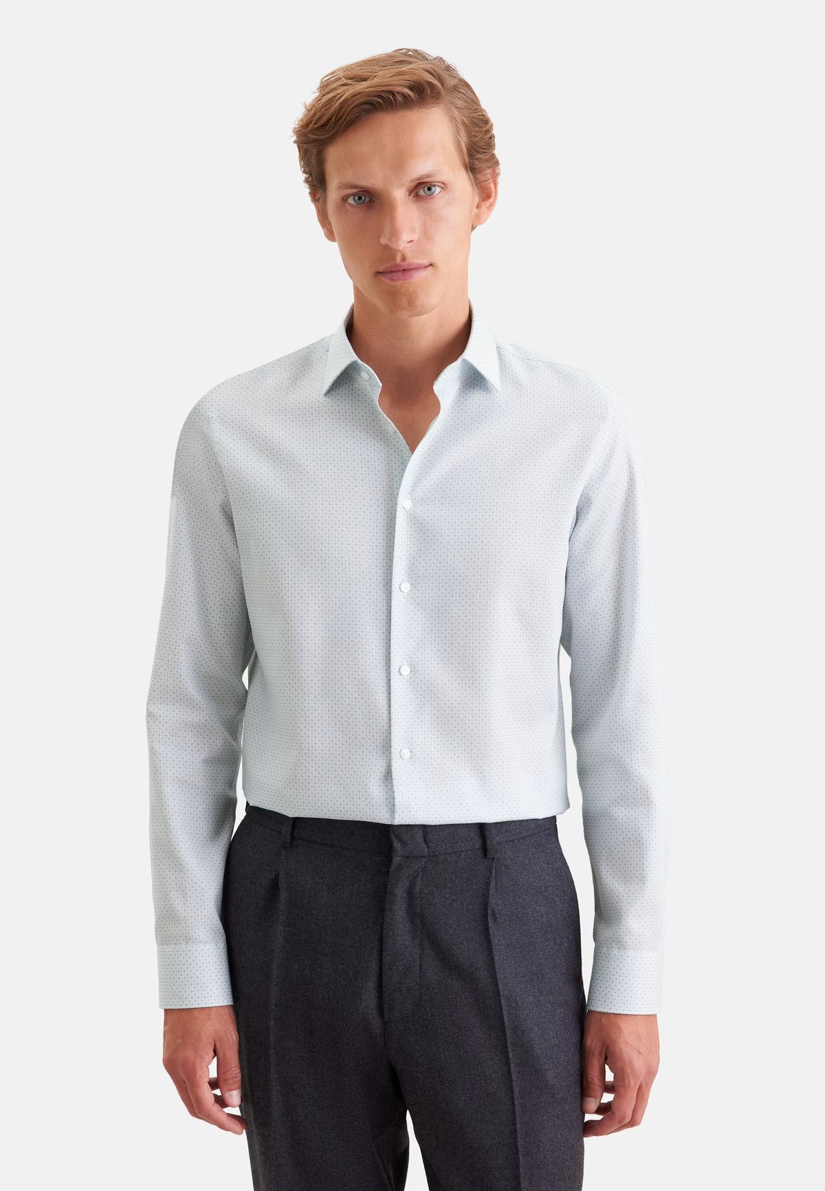 Seidensticker Slim Business Shirt Print - Green