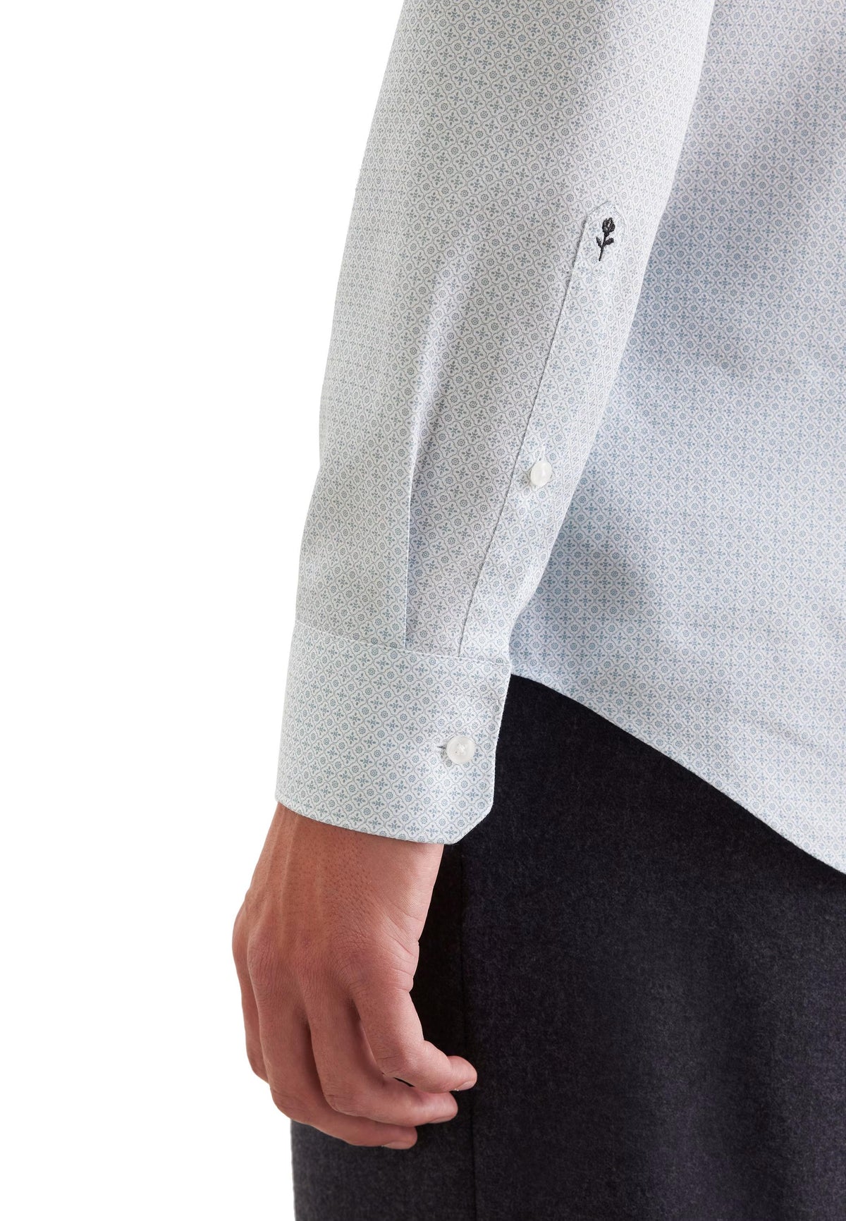 Seidensticker Slim Business Shirt Print - Green