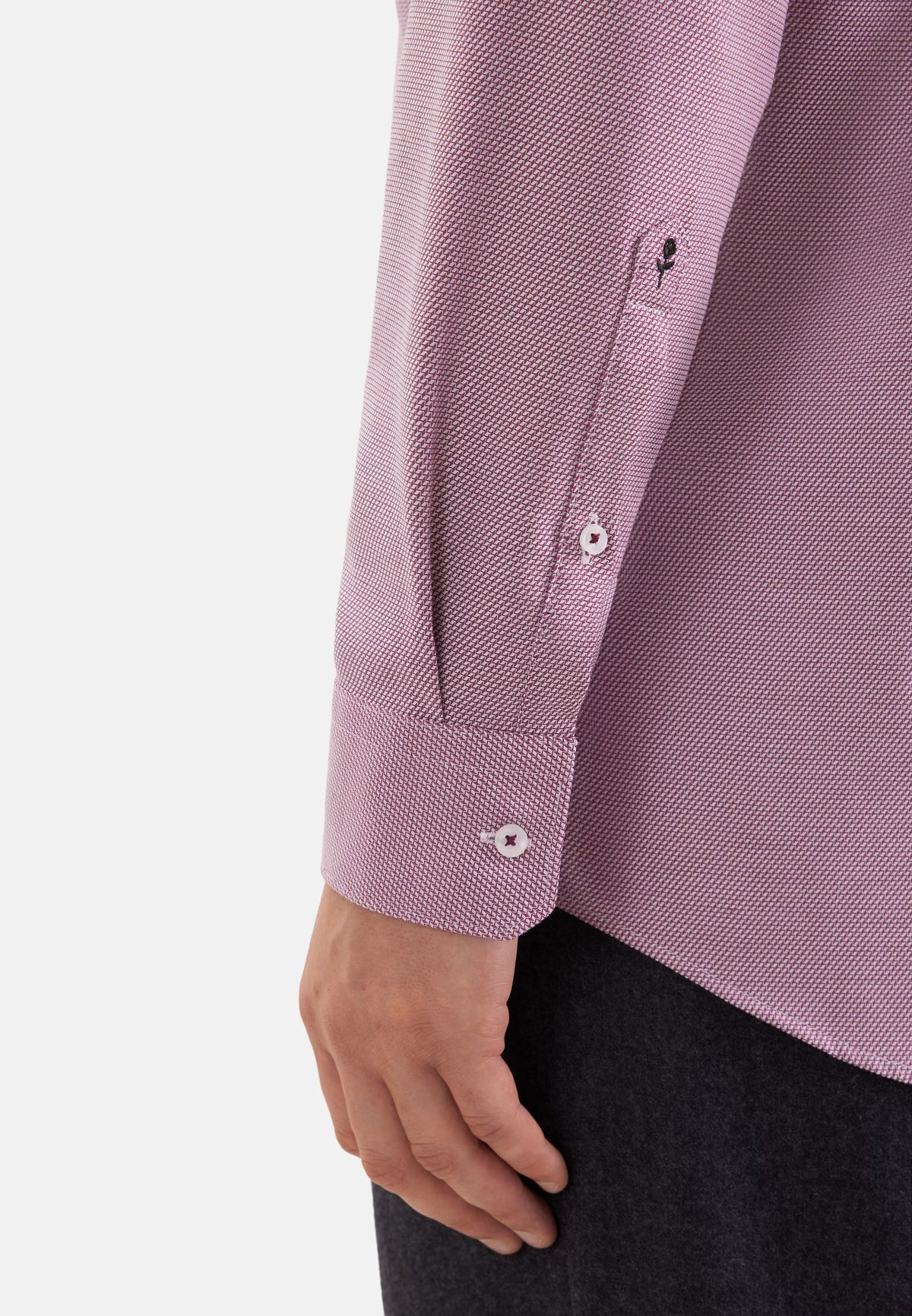 Seidensticker Regular Business Shirt Structure - Rosa