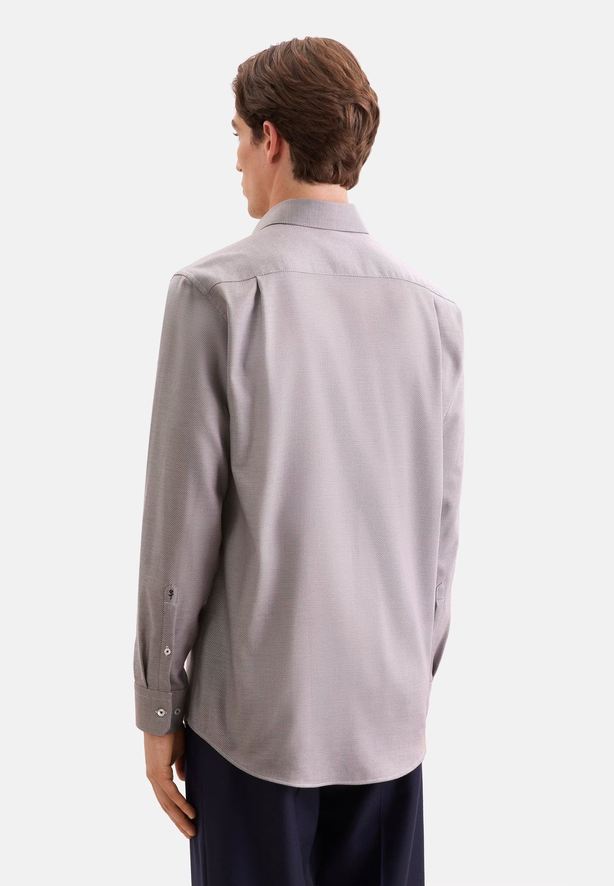 Seidensticker Regular Business Shirt Structure - Brown