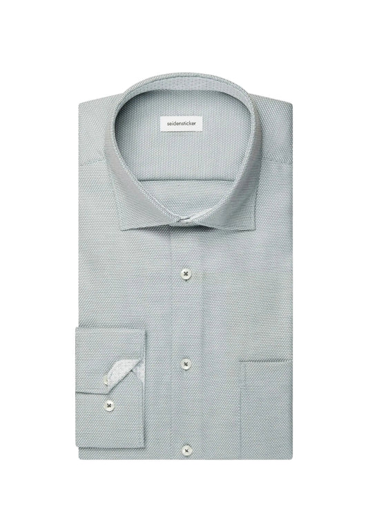 Seidensticker Regular Business Shirt Structure - Green