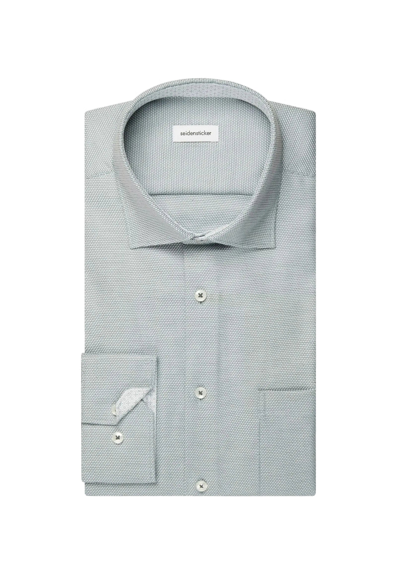 Seidensticker Regular Business Shirt Structure - Green