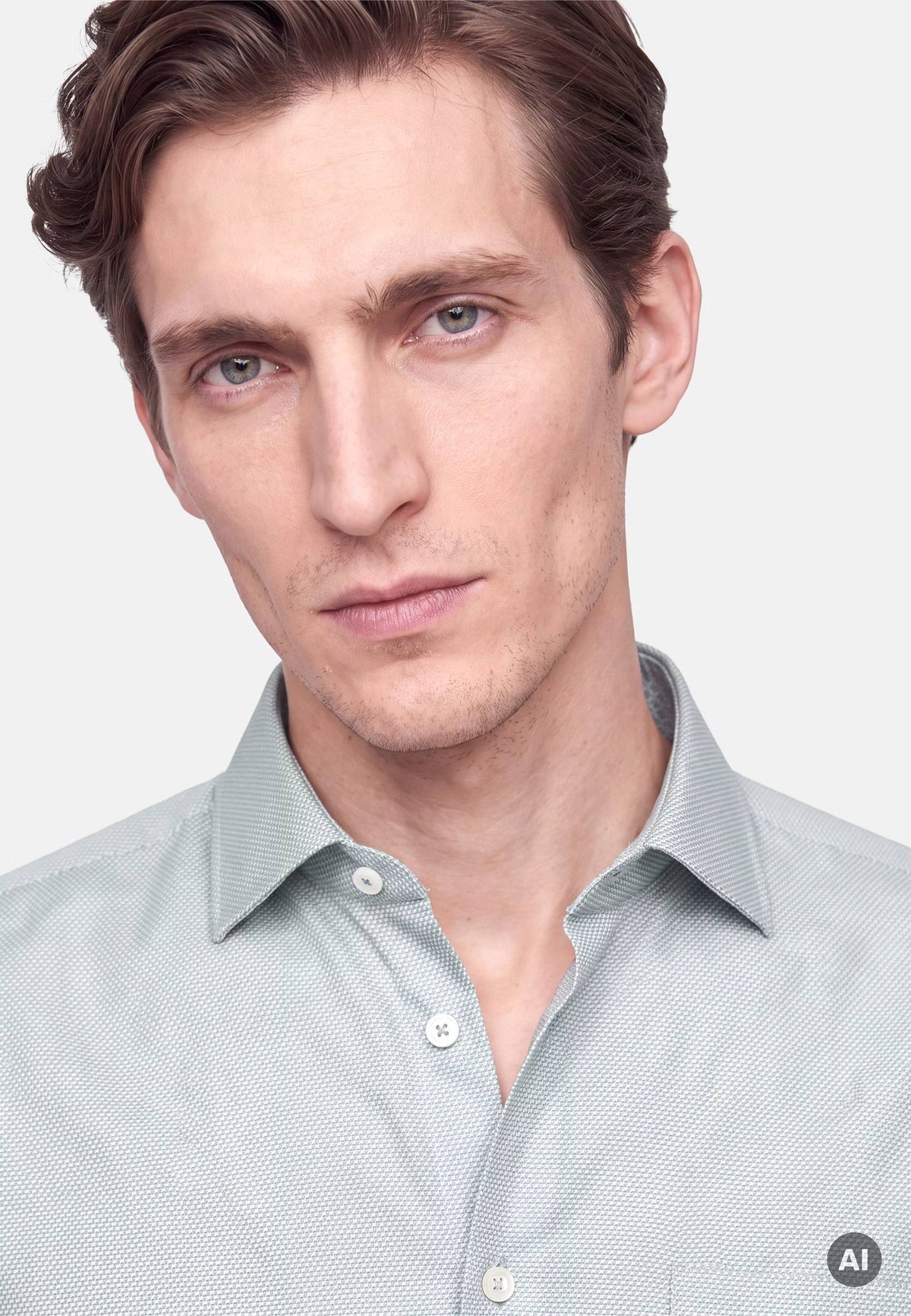 Seidensticker Regular Business Shirt Structure - Green