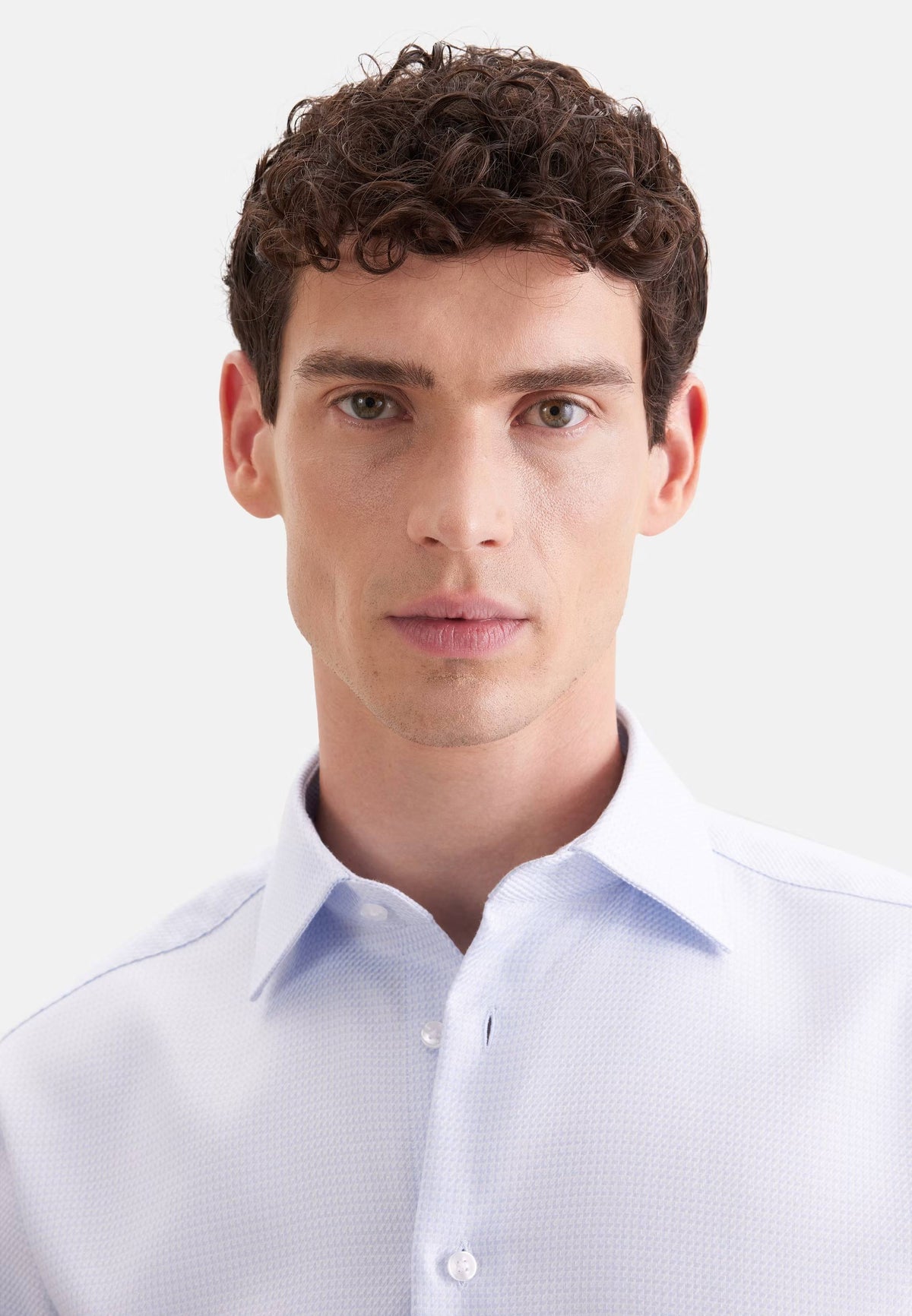 Seidensticker Regular Business Shirt Structure - Light Blue