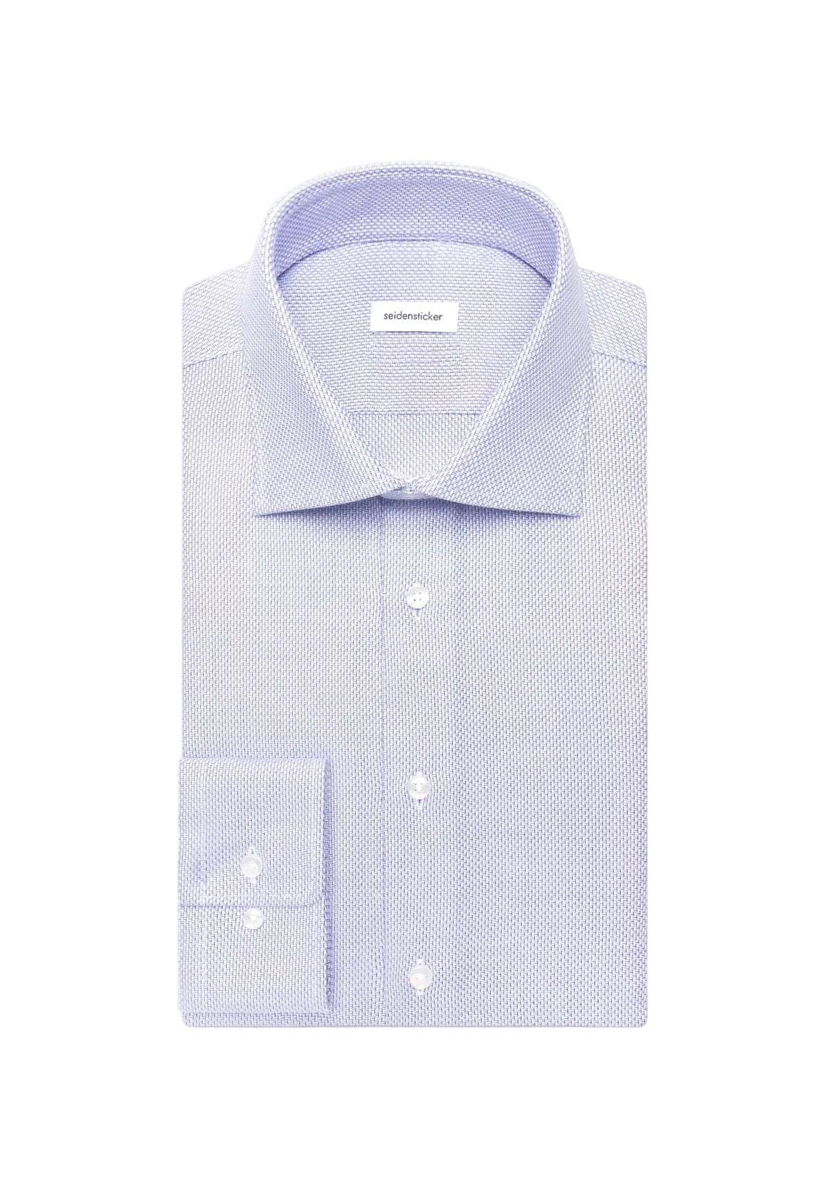 Seidensticker Regular Business Shirt Structure - Medium Blue
