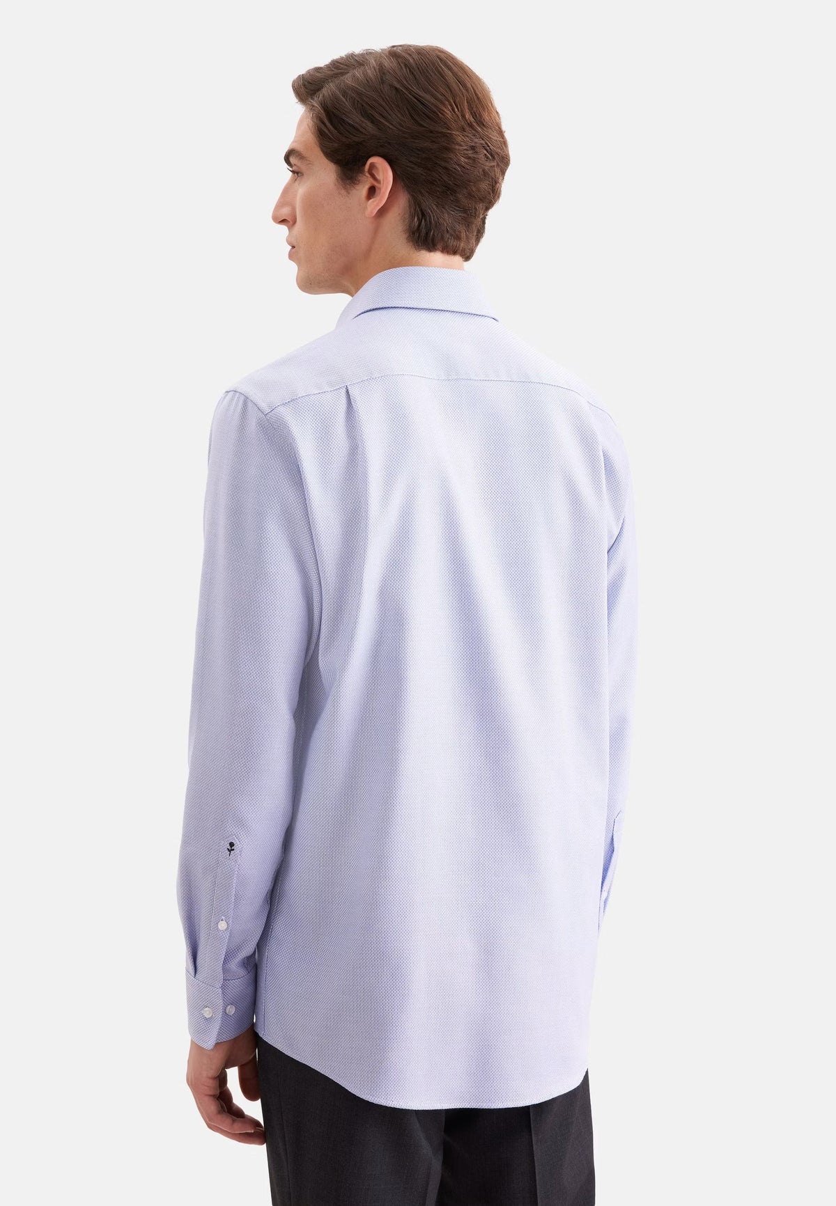 Seidensticker Regular Business Shirt Structure - Medium Blue