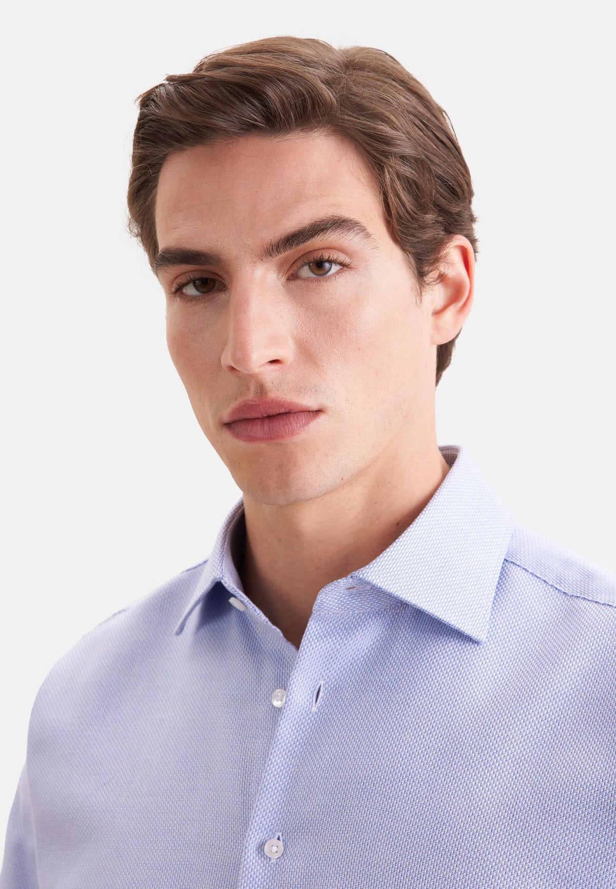 Seidensticker Regular Business Shirt Structure - Medium Blue