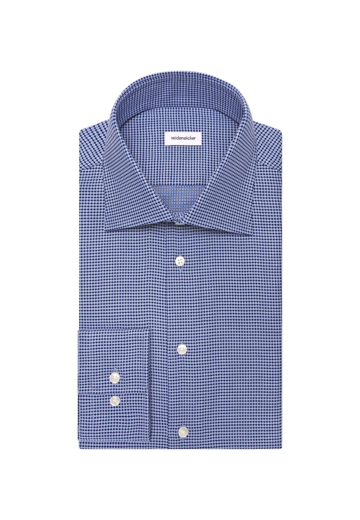 Seidensticker Regular Business Shirt Structure - Medium Blue