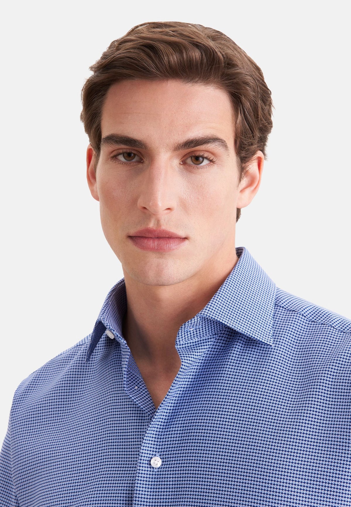 Seidensticker Regular Business Shirt Structure - Medium Blue