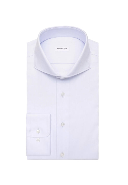 Seidensticker Slim Business Shirt Herringbone - Light Blue