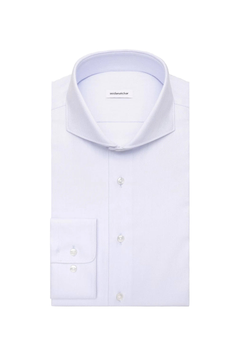 Seidensticker Slim Business Shirt Herringbone - Light Blue