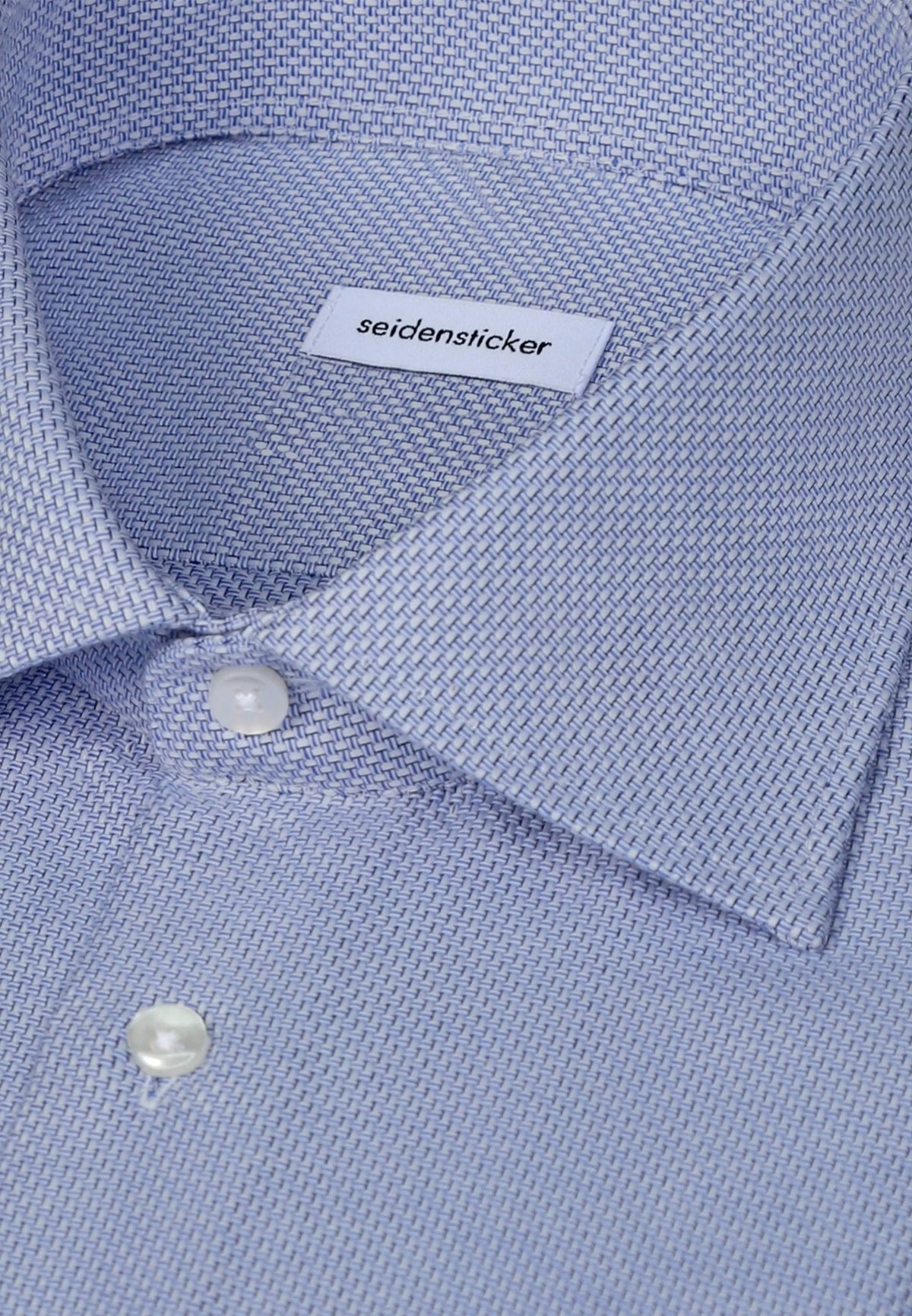Seidensticker Slim Business Shirt Structure - Medium Blue
