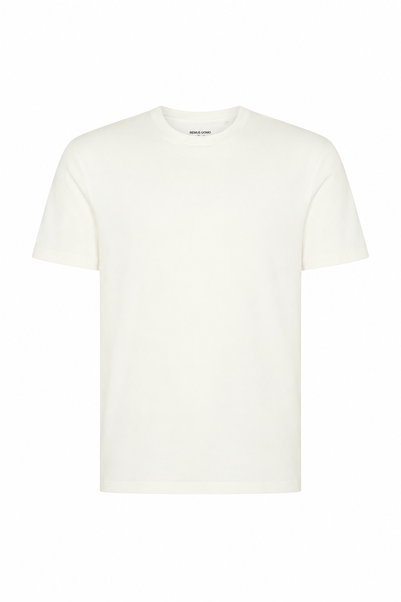 Remus Uomo Relaxed Fit Cotton T-Shirt – White