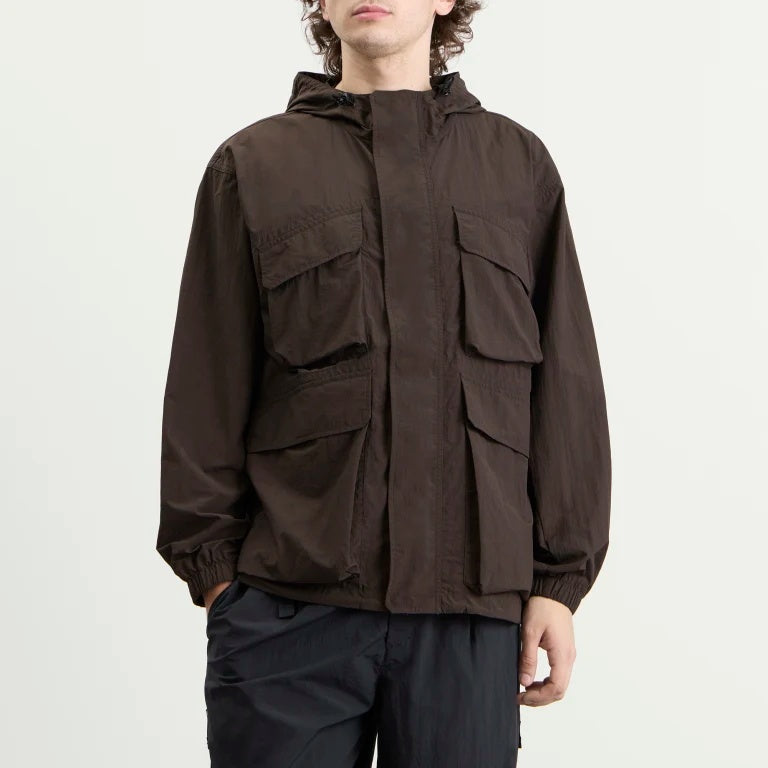 Snow Peak Nylon Double Rip Jacket – Dark Brown