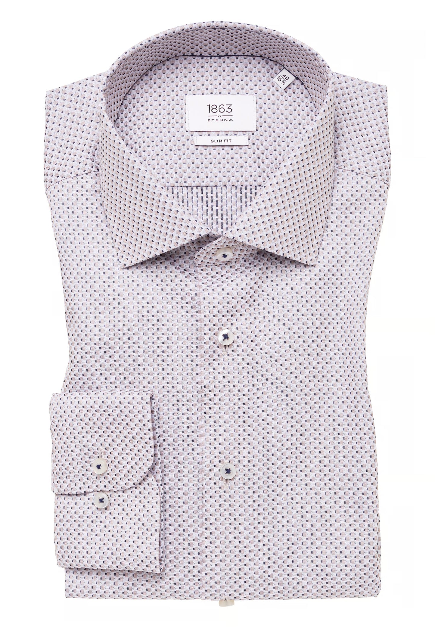 Modern Fit Shirt in dark brown structured