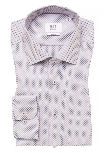 Modern Fit Shirt in dark brown structured