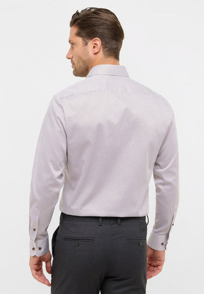 MODERN FIT Shirt in brown printed