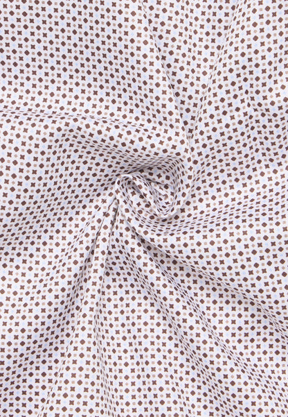 MODERN FIT Shirt in brown printed