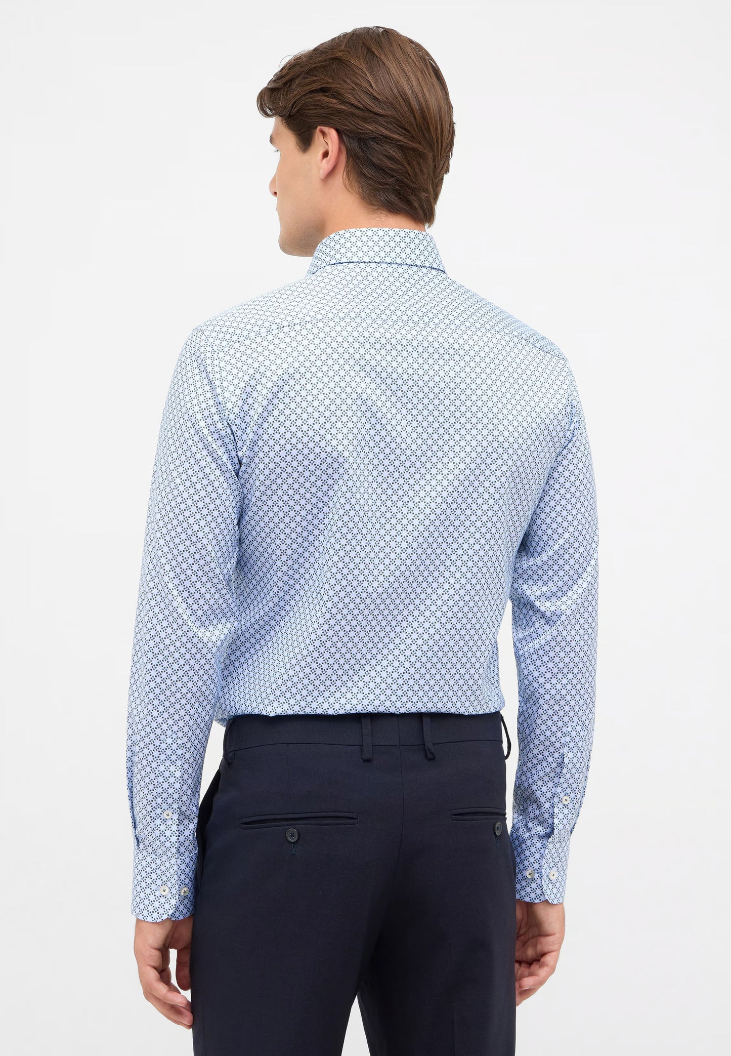 MODERN FIT Shirt in sky blue printed