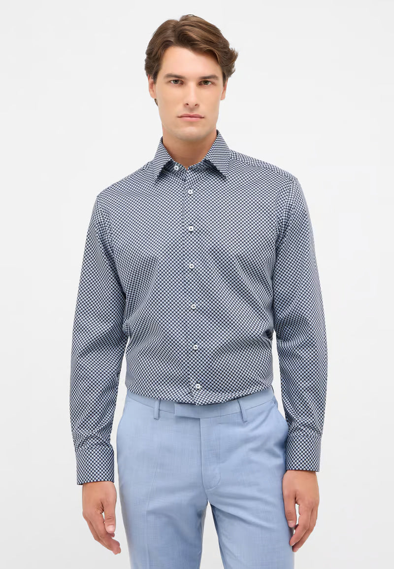 MODERN FIT Shirt in navy printed