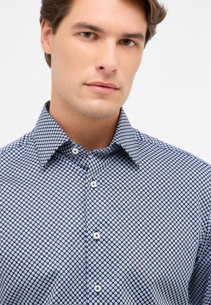 MODERN FIT Shirt in navy printed