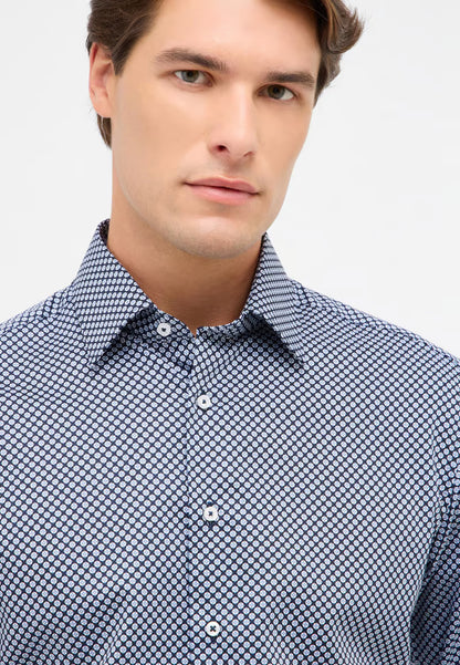 MODERN FIT Shirt in navy printed