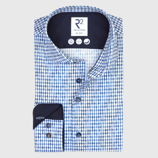 R2 Blue Cotton Stretch Shirt