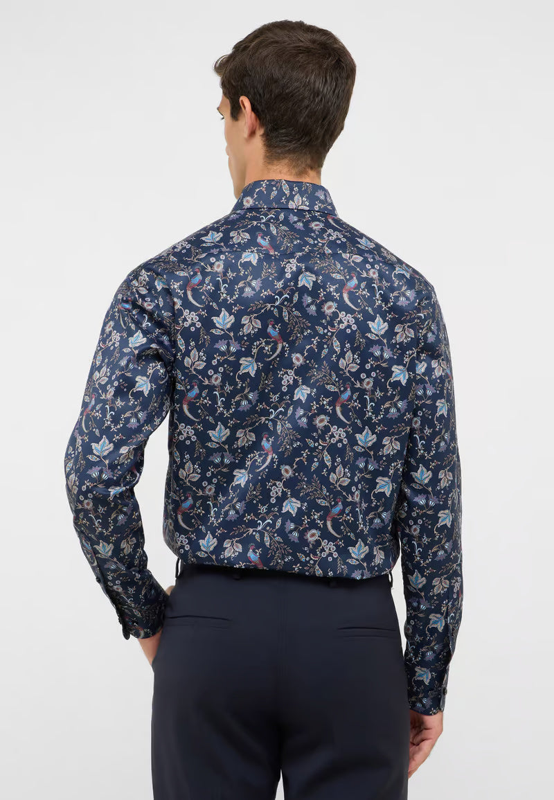 MODERN FIT Shirt in navy printed