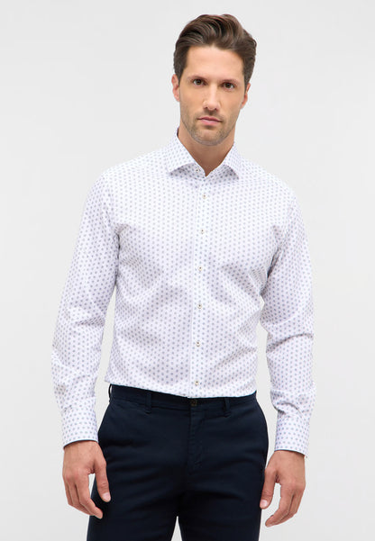 MODERN FIT Shirt in dark blue printed
