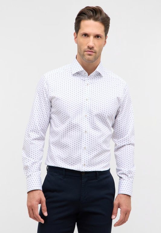MODERN FIT Shirt in dark blue printed
