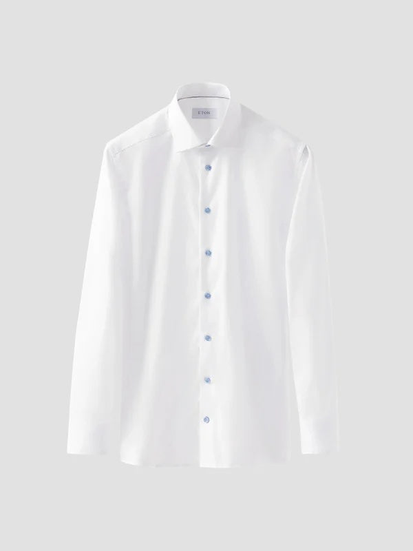Light Blue Details Signature Twill Shirt