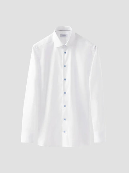 Light Blue Details Signature Twill Shirt