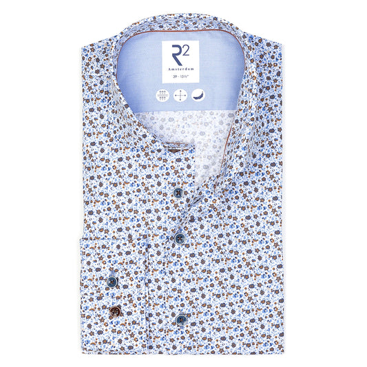 R2 Floral print cotton shirt