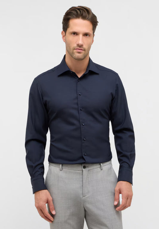 MODERN FIT Merino Wool in navy plain