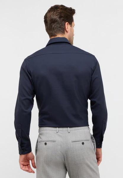 MODERN FIT Merino Wool in navy plain
